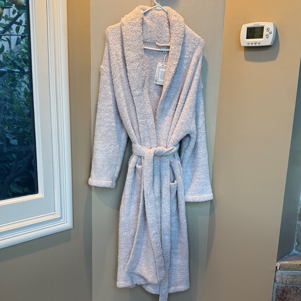 Barefoot Dreams Cozy Chic Bathrobe HE Stone White NWT size 1